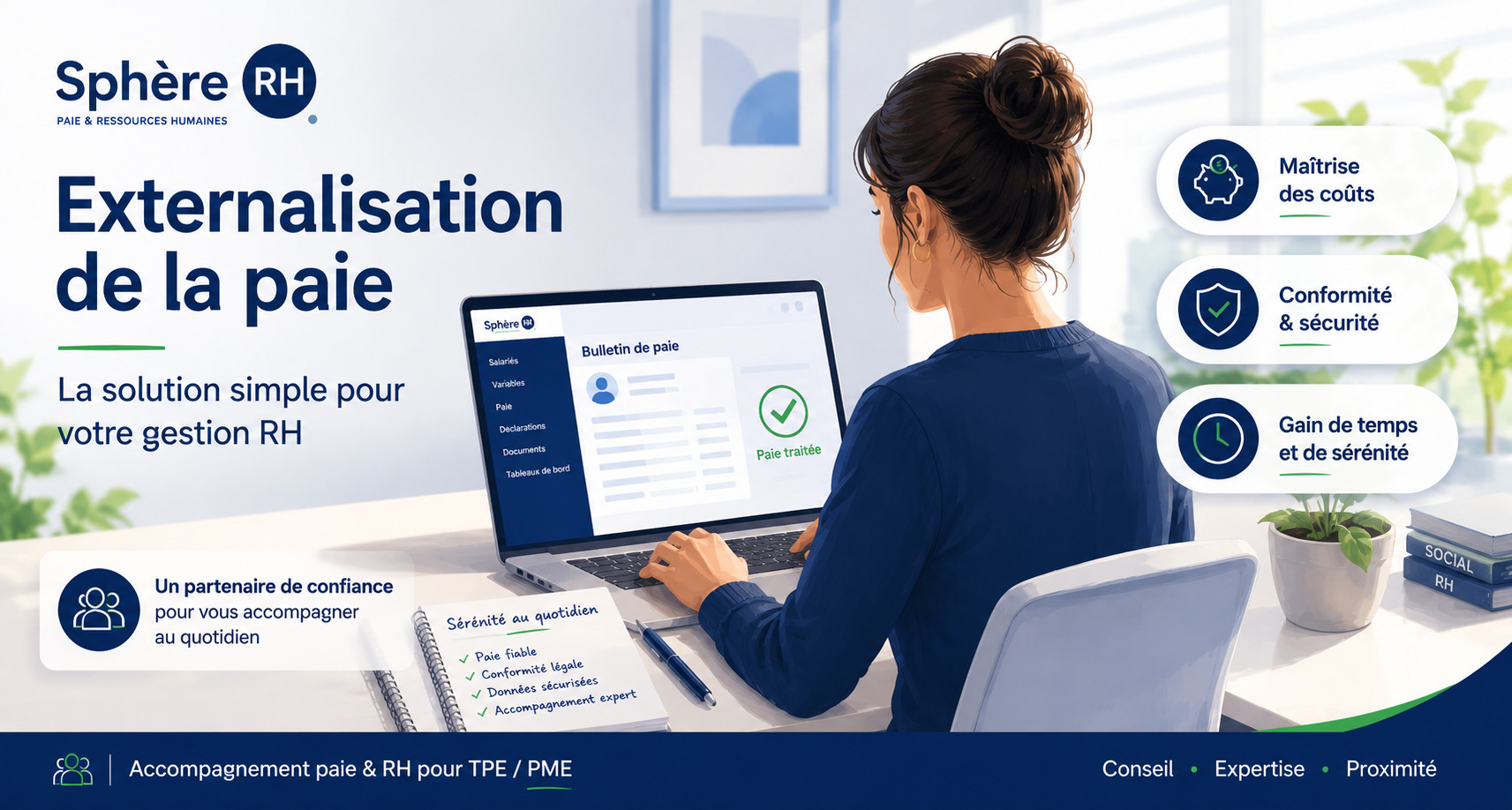 Coût externalisation paie 2026 : prix moyen par bulletin et par taille d'entreprise en France